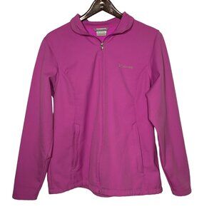 Columbia Full Zip Fleece Lined Jacket Purple Pink Sz LG